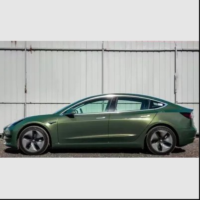 - Envoltura de vinilo verde oliva metalizado brillante Aluko Envolturas para automóviles