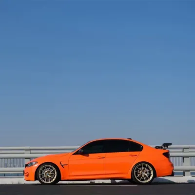  - Rotulación de coche naranja brillante Ravoony
