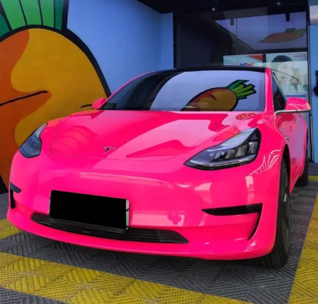  - Rotulación para automóvil de vinilo rosa fluorescente brillante K-8004